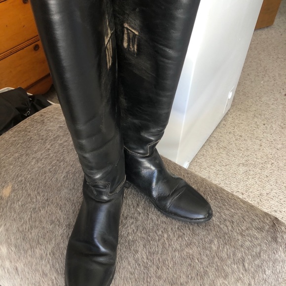 Equestrian black leather riding boots size 8 - Picture 6 of 11